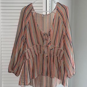 True craft multi colored boho top.